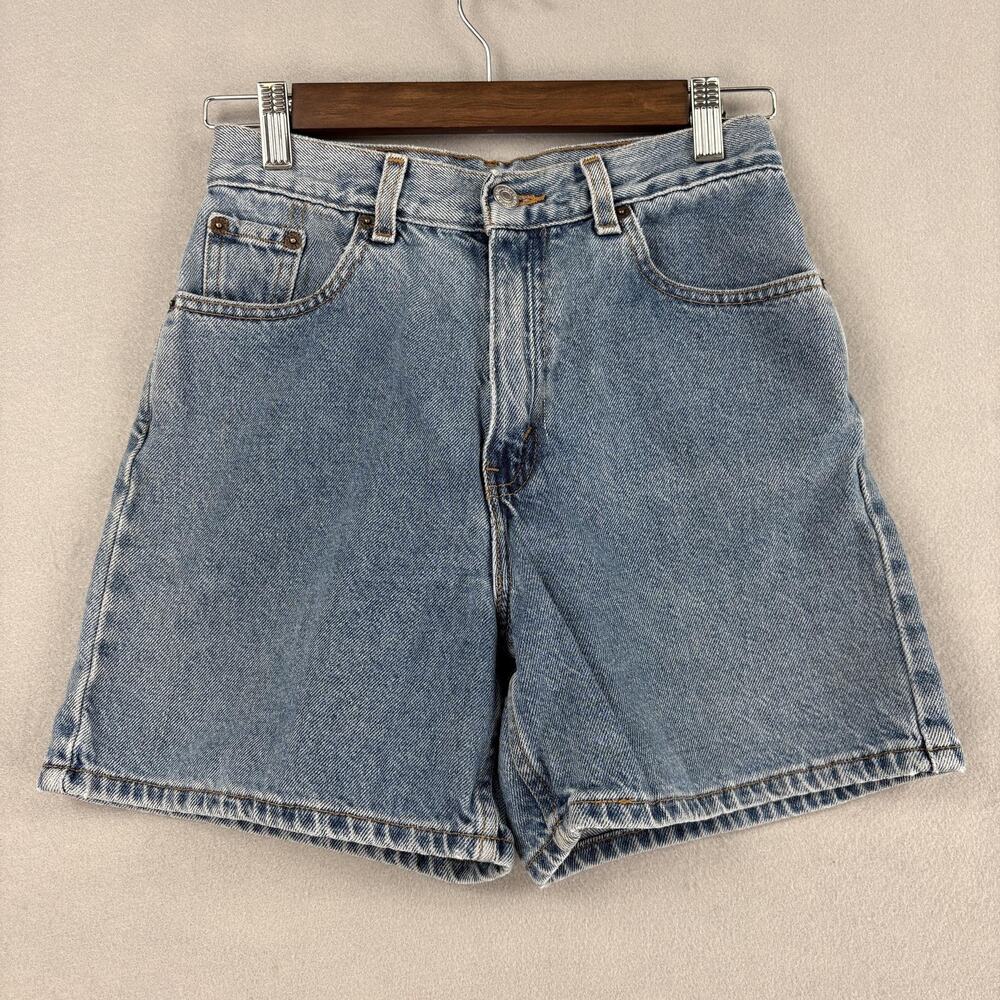 Vintage Levis Shorts Womens 26 Light Wash Denim High Rise Relaxed Fit 4" Inseam